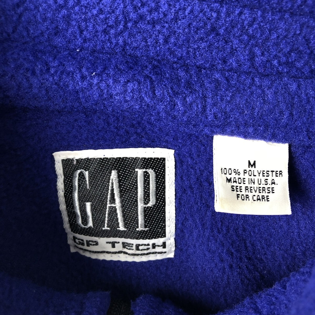 90'S GAP Old Gap Gold Plated Tech Fleece Pullover, Made in USA, Men's Size Medium, Vintage polyester purple type Vintage Second Hand