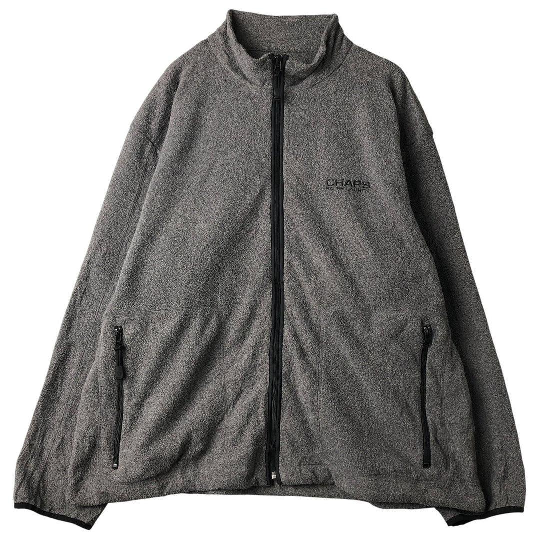 Ralph Lauren CHAPS fleece jacket, men's size XL polyester gray type Vintage Second Hand
