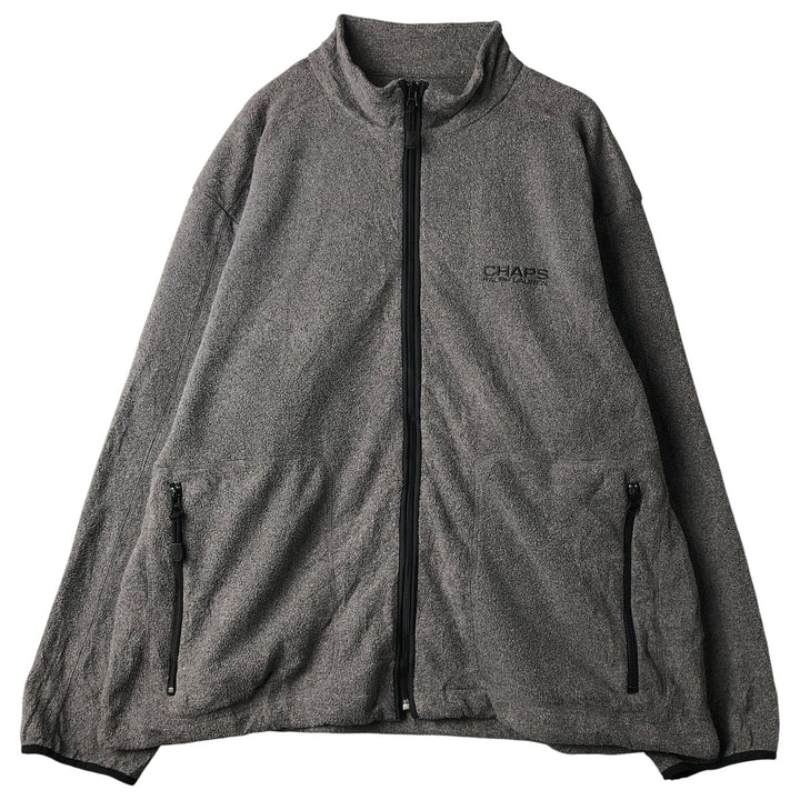 Ralph Lauren CHAPS fleece jacket, men's size XL polyester gray type Vintage Second Hand