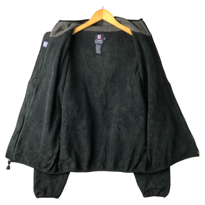 Ralph Lauren Chaps fleece jacket, size M, men's polyester black type Vintage Second Hand