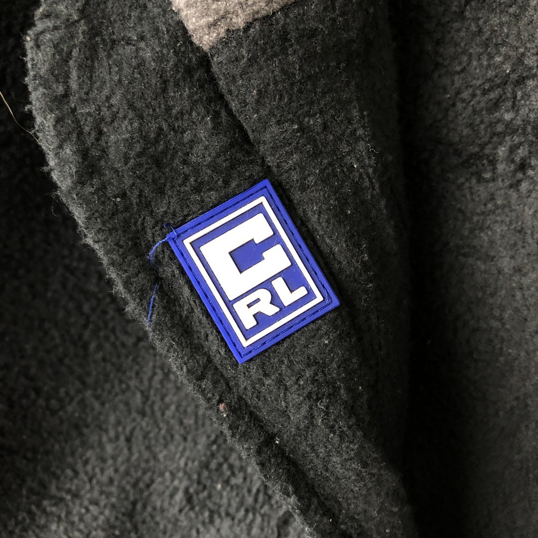 Ralph Lauren Chaps fleece jacket, size M, men's polyester black type Vintage Second Hand