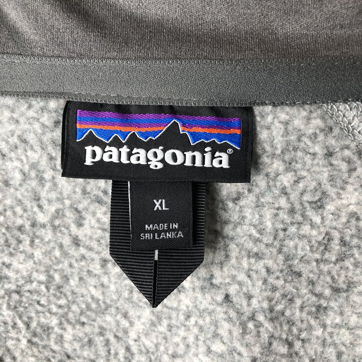 Patagonia Better Sweater Jacket 25527FA15 Half-Zip Fleece Pullover, Men's XL polyester gray type Vintage Second Hand
