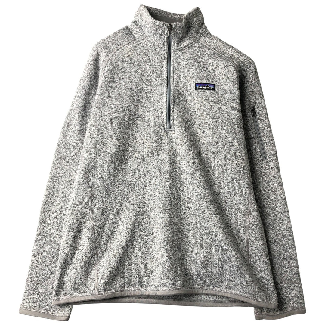 Patagonia Better Sweater Jacket 25617FA18, Half-Zip Fleece Pullover, Men's Size L polyester gray type Vintage Second Hand