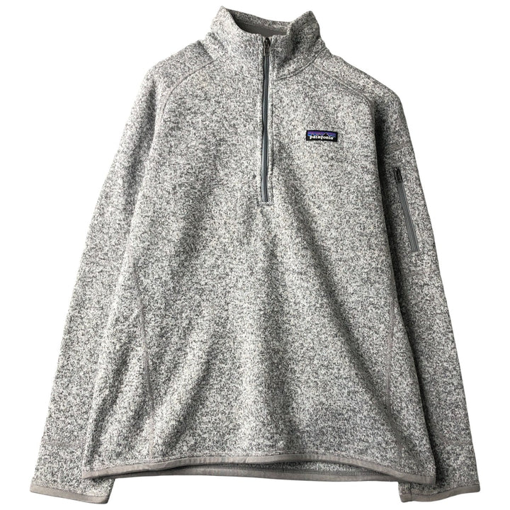 Patagonia Better Sweater Jacket 25617FA18, Half-Zip Fleece Pullover, Men's Size L polyester gray type Vintage Second Hand