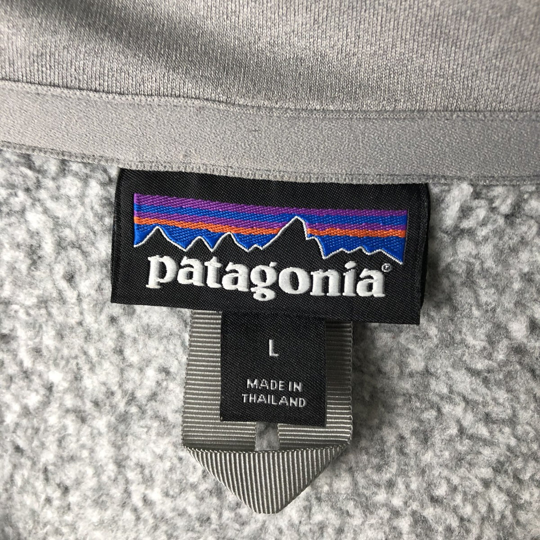Patagonia Better Sweater Jacket 25617FA18, Half-Zip Fleece Pullover, Men's Size L polyester gray type Vintage Second Hand