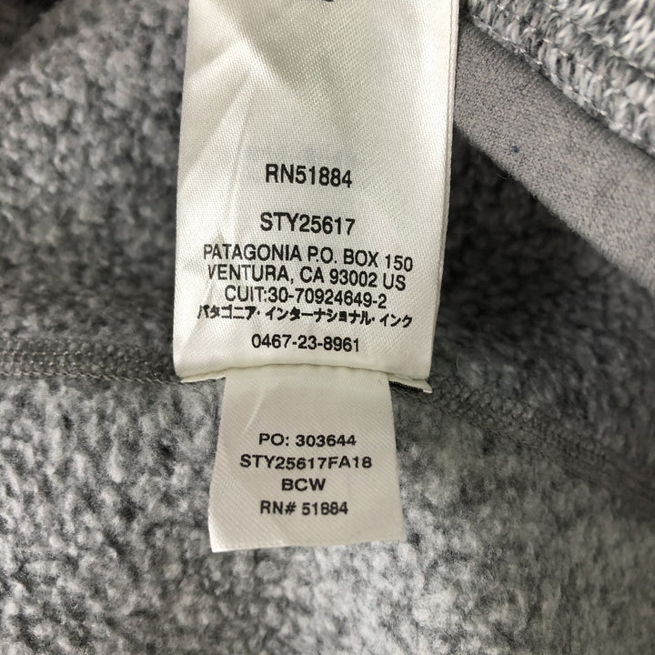 Patagonia Better Sweater Jacket 25617FA18, Half-Zip Fleece Pullover, Men's Size L polyester gray type Vintage Second Hand