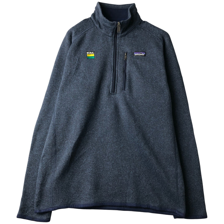 Patagonia Better Sweater Jacket 25522FA17 Half-Zip Fleece Pullover, Men's Size L polyester navy blue type Vintage Second Hand