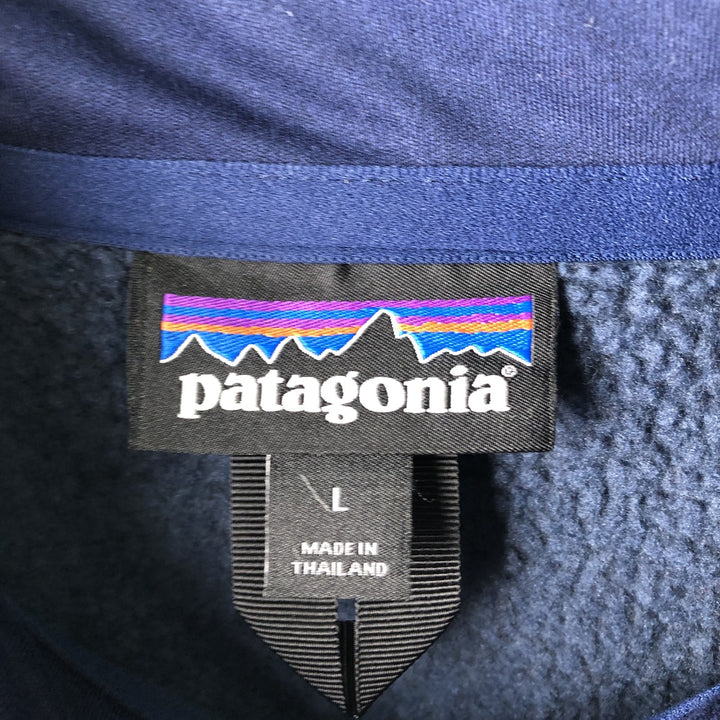 Patagonia Better Sweater Jacket 25522FA17 Half-Zip Fleece Pullover, Men's Size L polyester navy blue type Vintage Second Hand