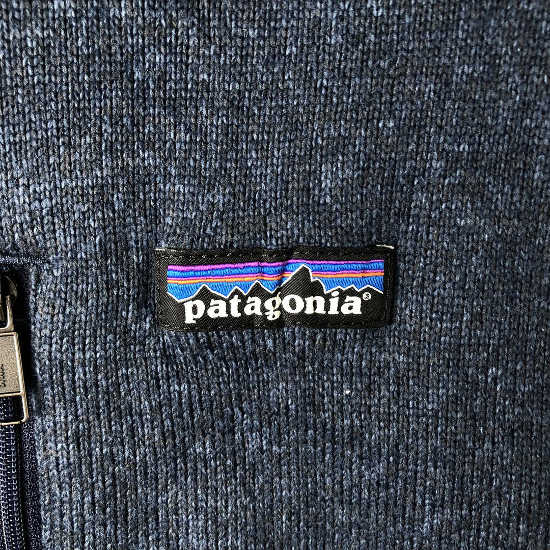 Patagonia Better Sweater Jacket 25522FA17 Half-Zip Fleece Pullover, Men's Size L polyester navy blue type Vintage Second Hand