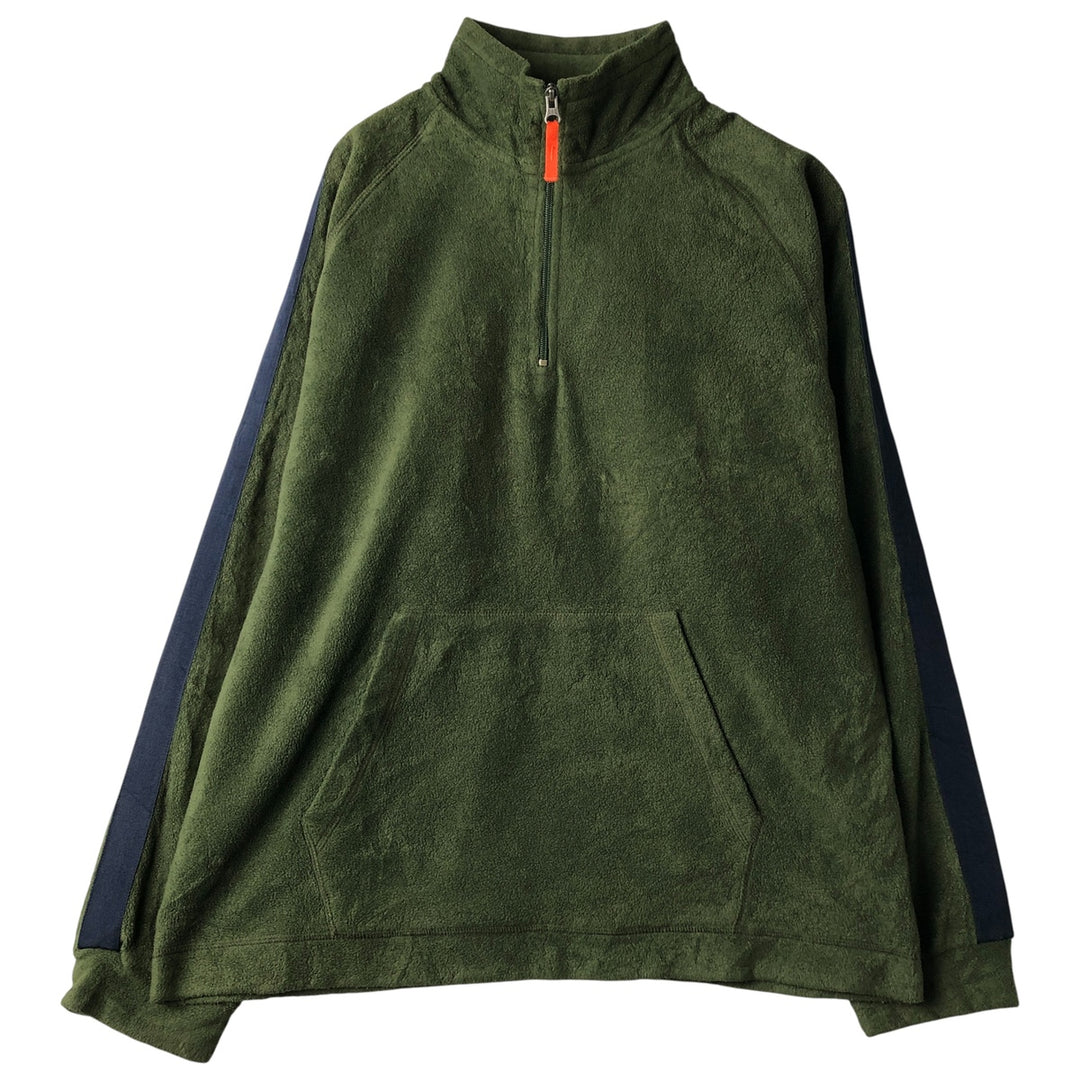 90'S GAP Vintage Half-Zip Fleece Pullover, Men's Size Medium polyester Green type dark green Vintage Second Hand