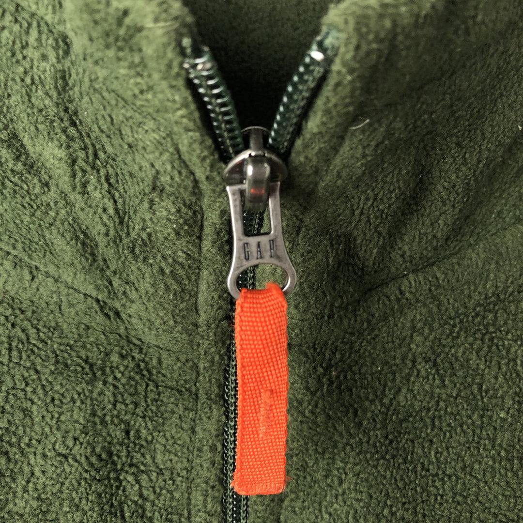 90'S GAP Vintage Half-Zip Fleece Pullover, Men's Size Medium polyester Green type dark green Vintage Second Hand