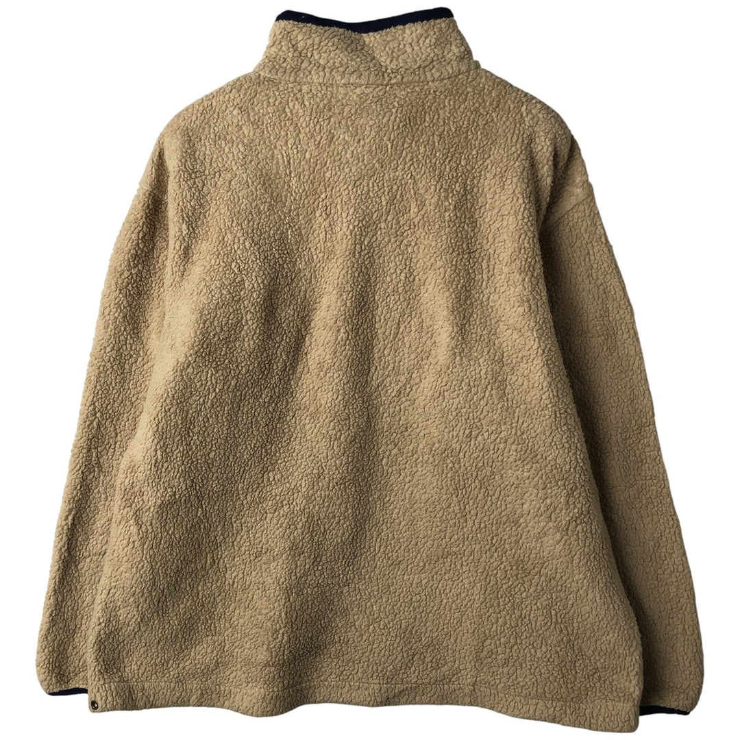 1990'S LLBean Half-Zip Fleece Pullover, Men's Size L, Vintage unclear Beige type Vintage Second Hand