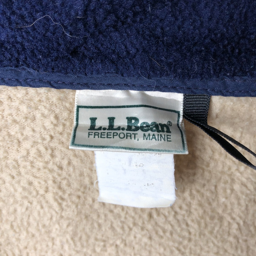 1990'S LLBean Half-Zip Fleece Pullover, Men's Size L, Vintage unclear Beige type Vintage Second Hand