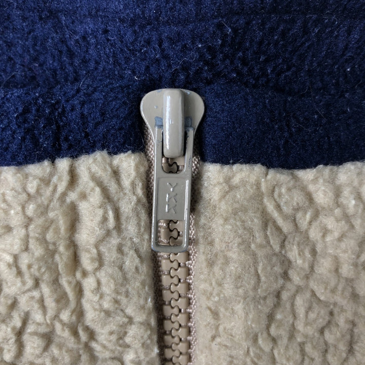 1990'S LLBean Half-Zip Fleece Pullover, Men's Size L, Vintage unclear Beige type Vintage Second Hand