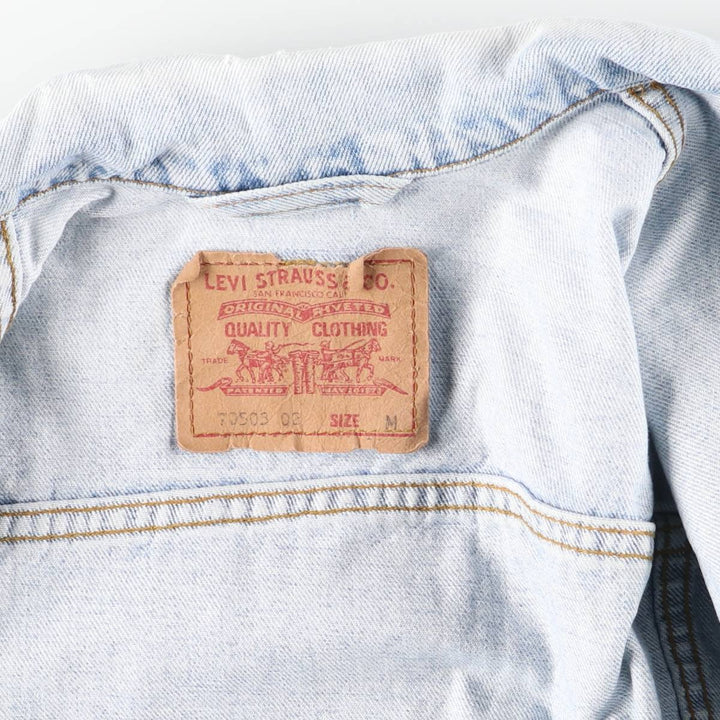 90'S Levi's 70503-0210 denim jacket, denim jacket, men's size M, vintage cotton blue type Vintage Second Hand