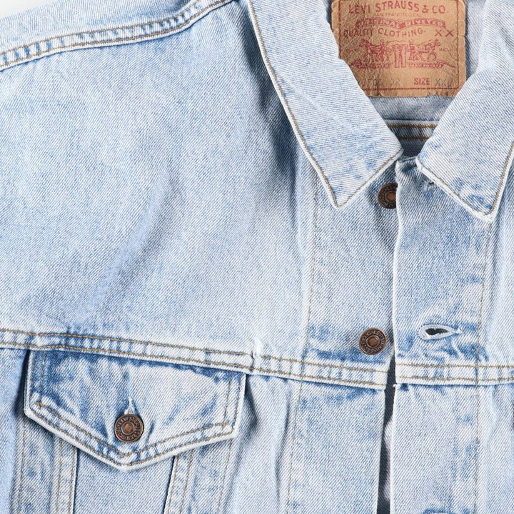 90'S Levi's 70503-0210 Denim Jacket, Men's XXL, Vintage cotton blue type Vintage Second Hand