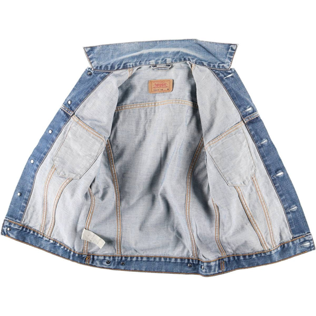 Levi's denim jacket, denim jacket, men's size M cotton blue type Vintage Second Hand