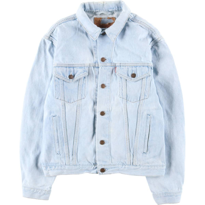 90'S Levi's 70503-0213 Euro Model Denim Jacket, Made in Italy, Men's Size Medium, Vintage cotton Blue type light blue Vintage Second Hand