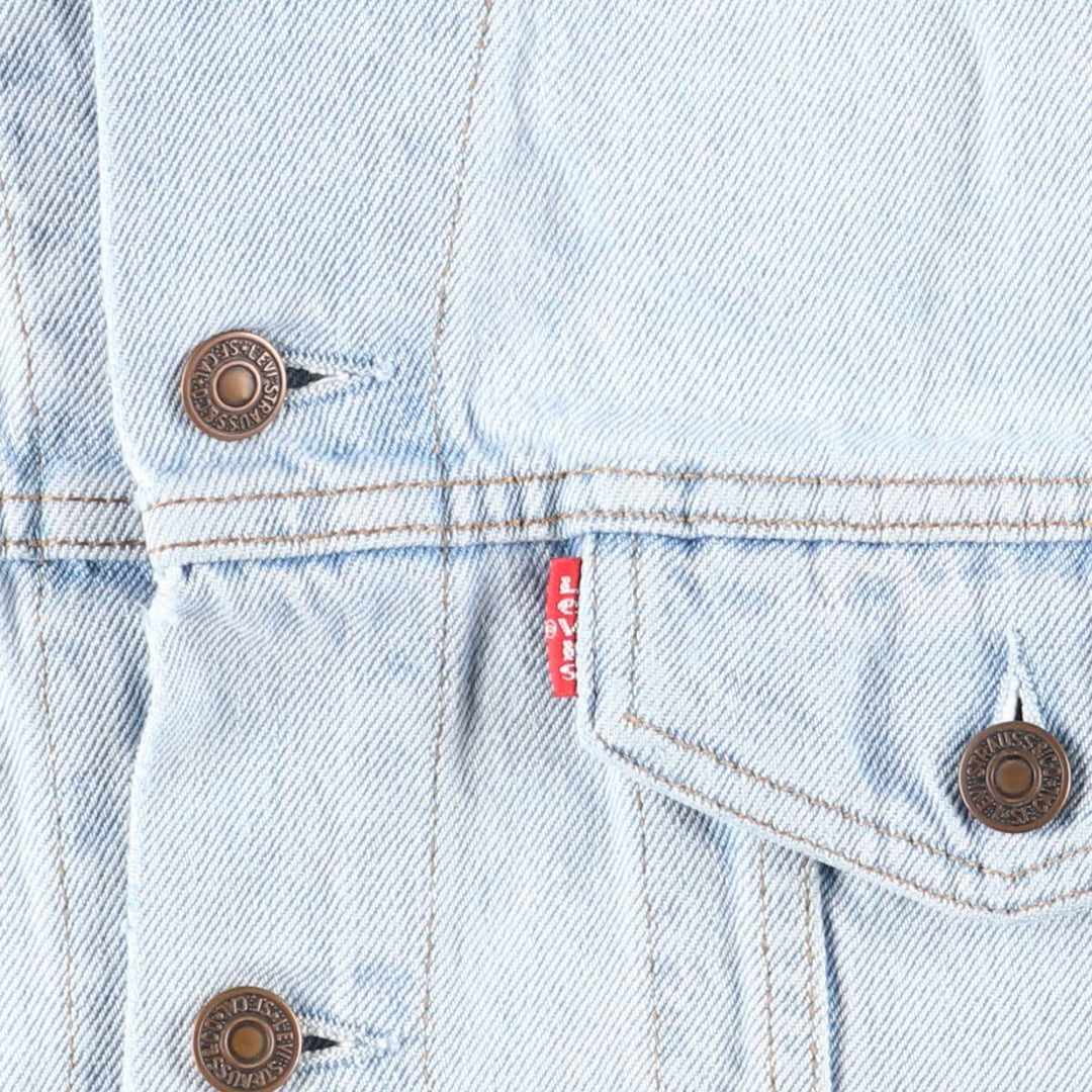 90'S Levi's 70503-0213 Euro Model Denim Jacket, Made in Italy, Men's Size Medium, Vintage cotton Blue type light blue Vintage Second Hand