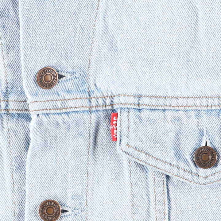90'S Levi's 70503-0213 Euro Model Denim Jacket, Made in Italy, Men's Size Medium, Vintage cotton Blue type light blue Vintage Second Hand