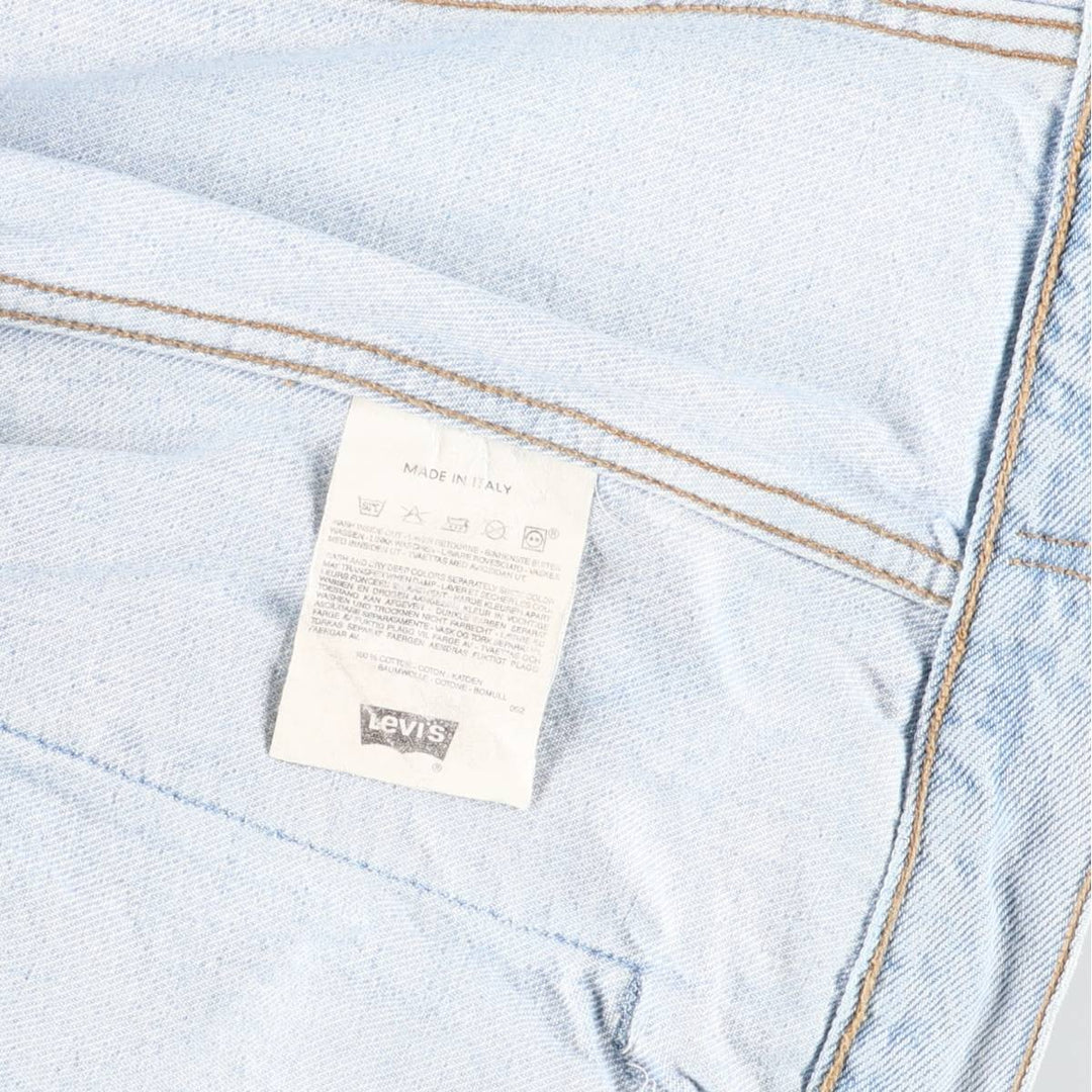 90'S Levi's 70503-0213 Euro Model Denim Jacket, Made in Italy, Men's Size Medium, Vintage cotton Blue type light blue Vintage Second Hand