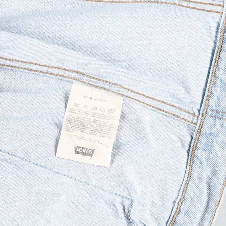 90'S Levi's 70503-0213 Euro Model Denim Jacket, Made in Italy, Men's Size Medium, Vintage cotton Blue type light blue Vintage Second Hand