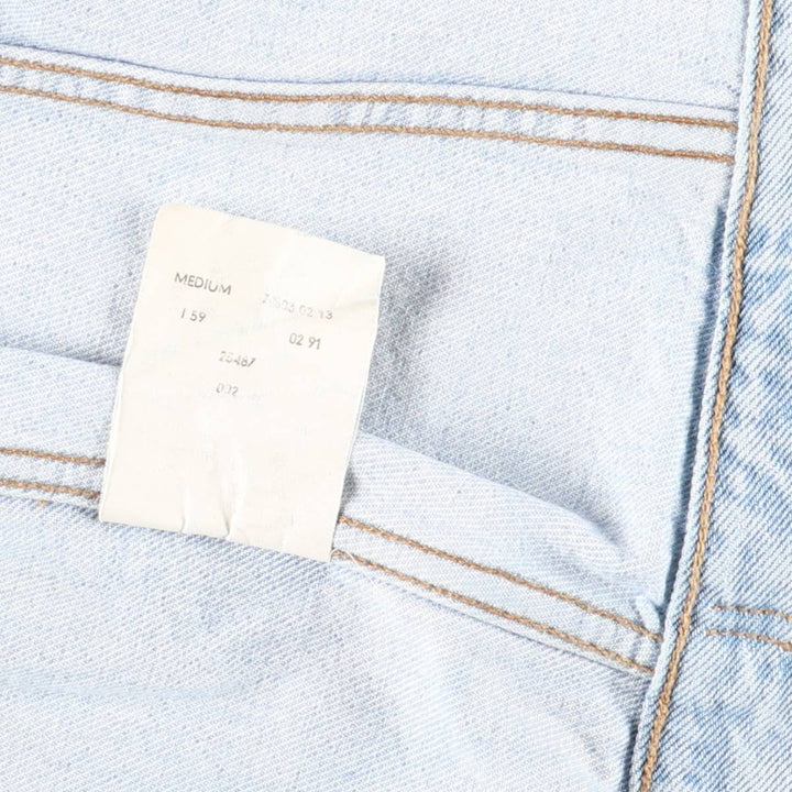 90'S Levi's 70503-0213 Euro Model Denim Jacket, Made in Italy, Men's Size Medium, Vintage cotton Blue type light blue Vintage Second Hand