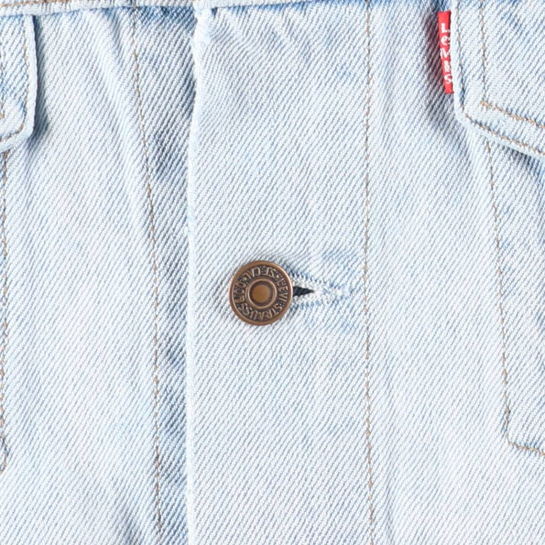 90'S Levi's 70503-0213 Euro Model Denim Jacket, Made in Italy, Men's Size Medium, Vintage cotton Blue type light blue Vintage Second Hand
