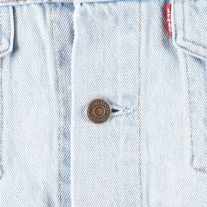 90'S Levi's 70503-0213 Euro Model Denim Jacket, Made in Italy, Men's Size Medium, Vintage cotton Blue type light blue Vintage Second Hand
