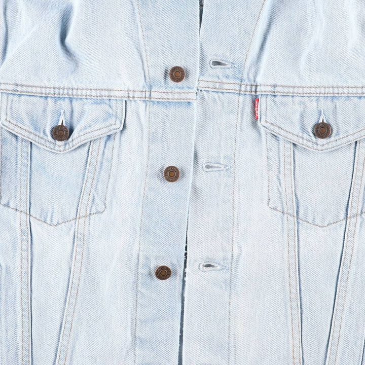 90'S Levi's 70503-0213 Euro Model Denim Jacket, Made in Italy, Men's Size Medium, Vintage cotton Blue type light blue Vintage Second Hand