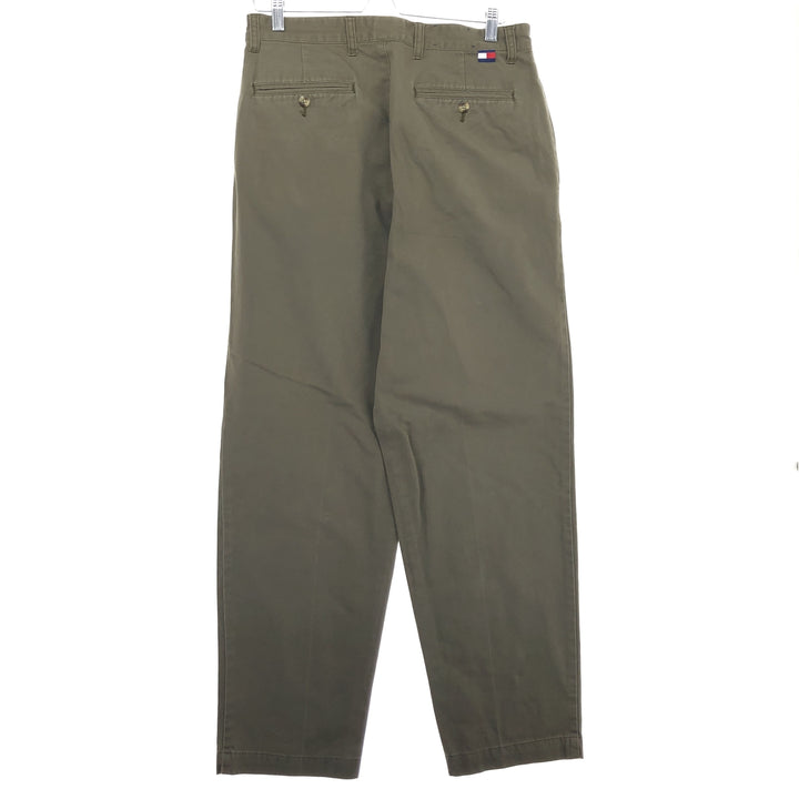 90'S Tommy Hilfiger Two-pleat Chino Pants Men's W33 Vintage cotton Khaki type Vintage Second Hand