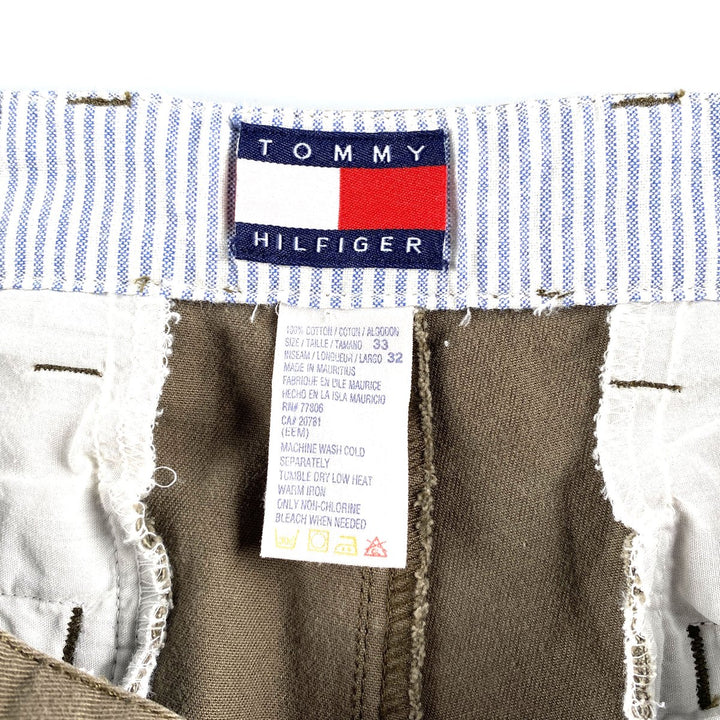 90'S Tommy Hilfiger Two-pleat Chino Pants Men's W33 Vintage cotton Khaki type Vintage Second Hand