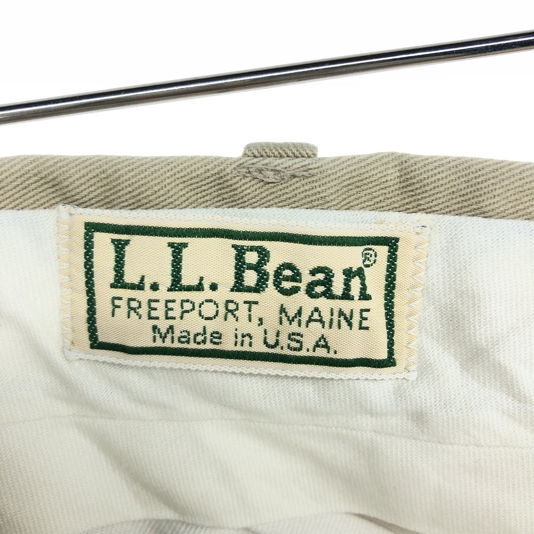 80s-90'S LLBean Two-pleat Chino Pants Made in USA Men's W34 Vintage /eaa460025