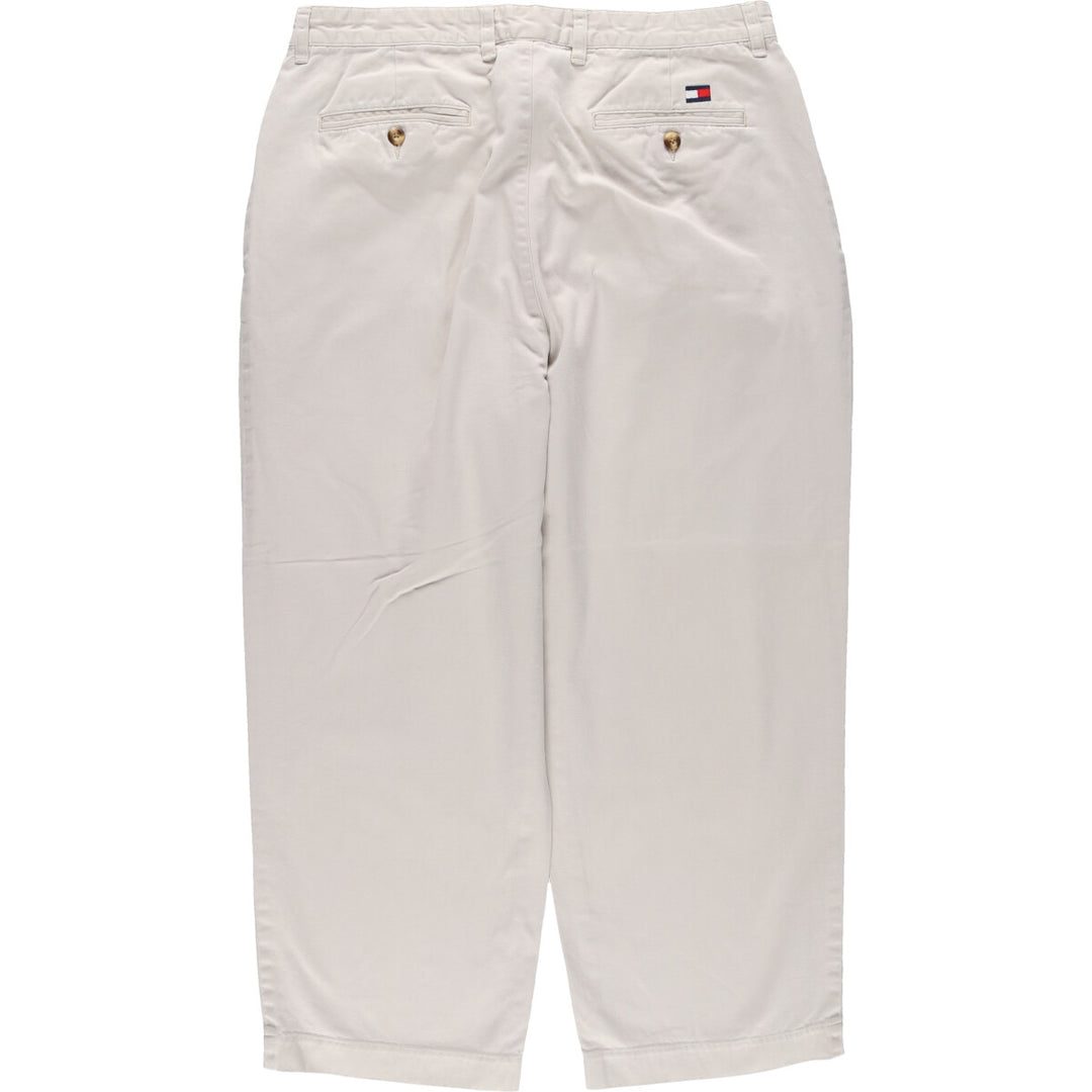 90'S Tommy Hilfiger Two-pleat Chino Pants Men's W35 Vintage cotton gray type Vintage Second Hand