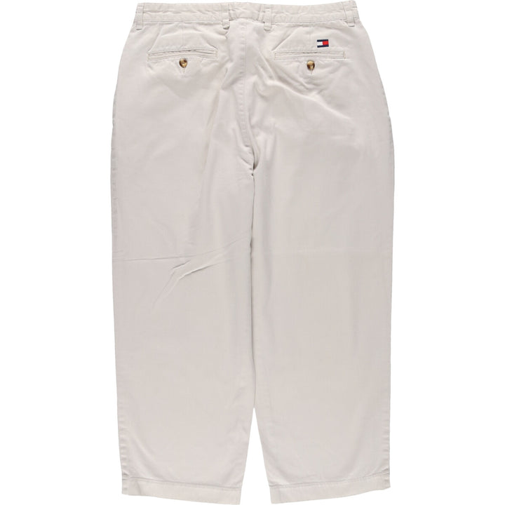 90'S Tommy Hilfiger Two-pleat Chino Pants Men's W35 Vintage cotton gray type Vintage Second Hand