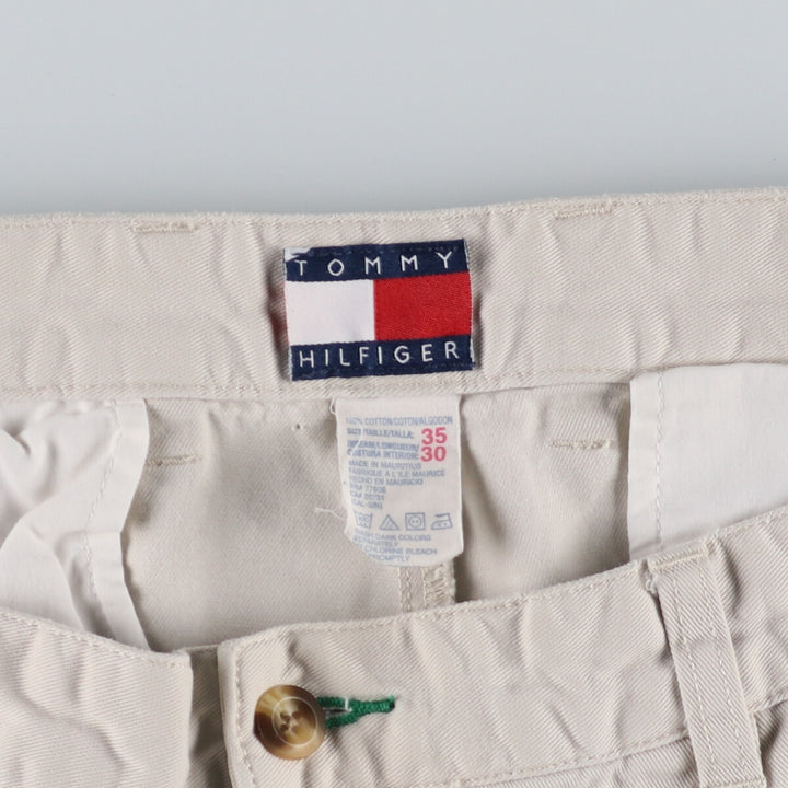 90'S Tommy Hilfiger Two-pleat Chino Pants Men's W35 Vintage cotton gray type Vintage Second Hand