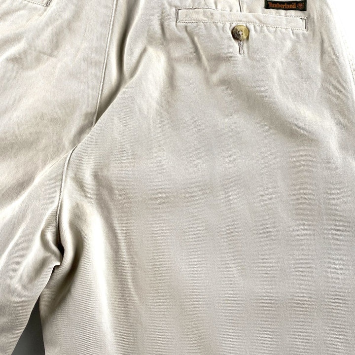 90'S Timberland WEATHERGEAR Two-pleat Chino Pants Men's W34 Vintage cotton Beige type Vintage Second Hand