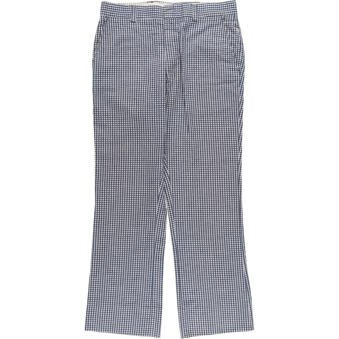 70'S Gingham Check Seersucker Slacks Pants Men's W36 Vintage / eaa460034