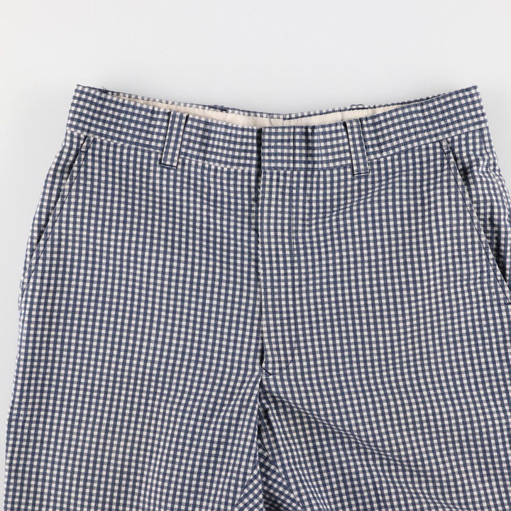 70'S Gingham Check Seersucker Slacks Pants Men's W36 Vintage / eaa460034