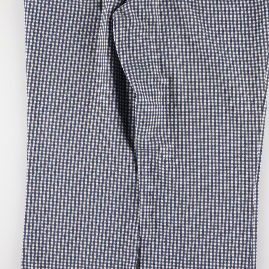 70'S Gingham Check Seersucker Slacks Pants Men's W36 Vintage / eaa460034