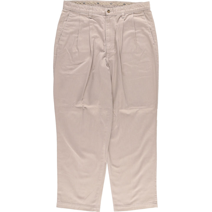 90'S Levi's Classic Fit Two-pleat Chino Pants, Made in USA, Men's, W34, Vintage cotton beige type brown Vintage Second Hand