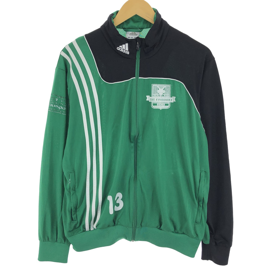 00'S adidas jersey track jacket men's size M polyester green type Vintage Second Hand