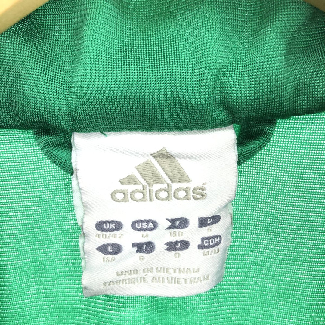 00'S adidas jersey track jacket men's size M polyester green type Vintage Second Hand