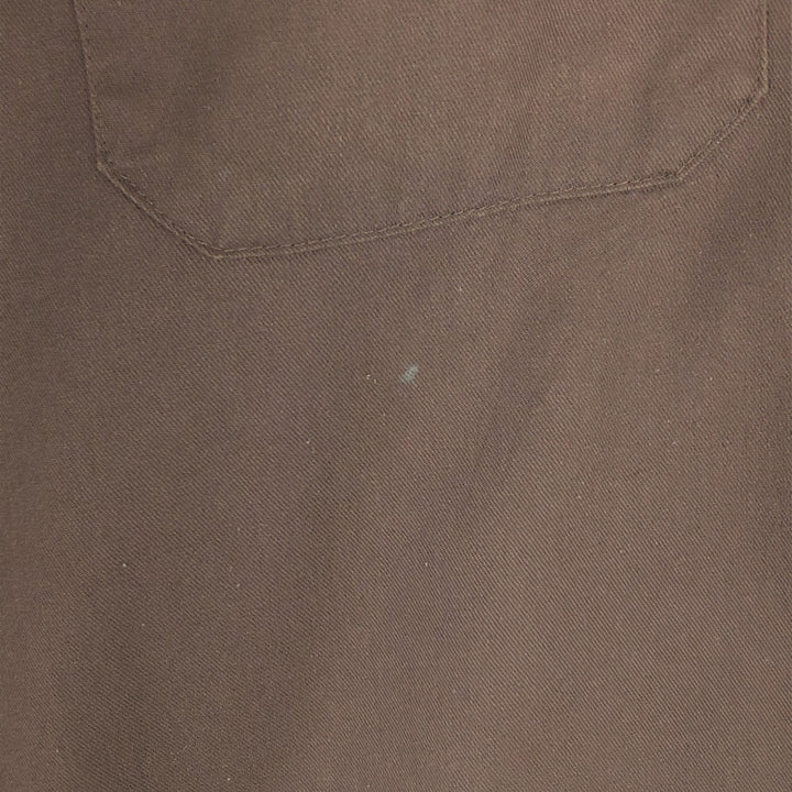 Dickies Short Sleeve Work Shirt, Men's L polyester brown type Vintage Second Hand