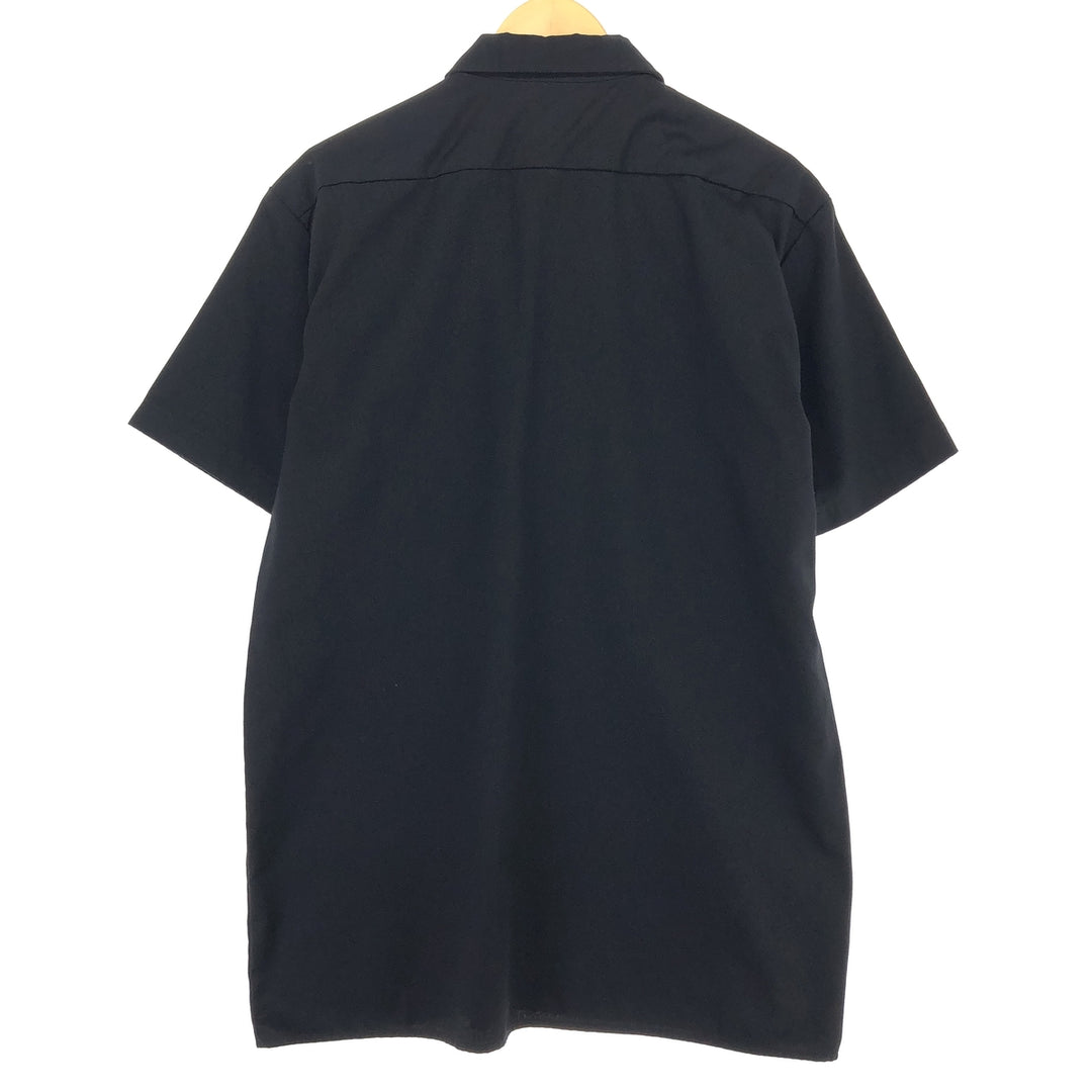 Dickies Short Sleeve Work Shirt, Men's L polyester black type Vintage Second Hand