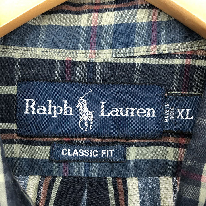 Ralph Lauren Classic Fit Short Sleeve Button Down Check Shirt Men's XL /eaa460130