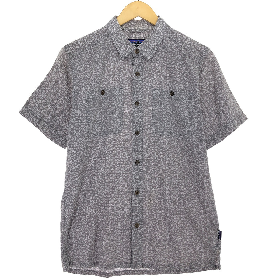 Patagonia Backstep Shirt 53139SP18 All-over Print Short Sleeve Linen Shirt Box Shirt Men's S /eaa460149