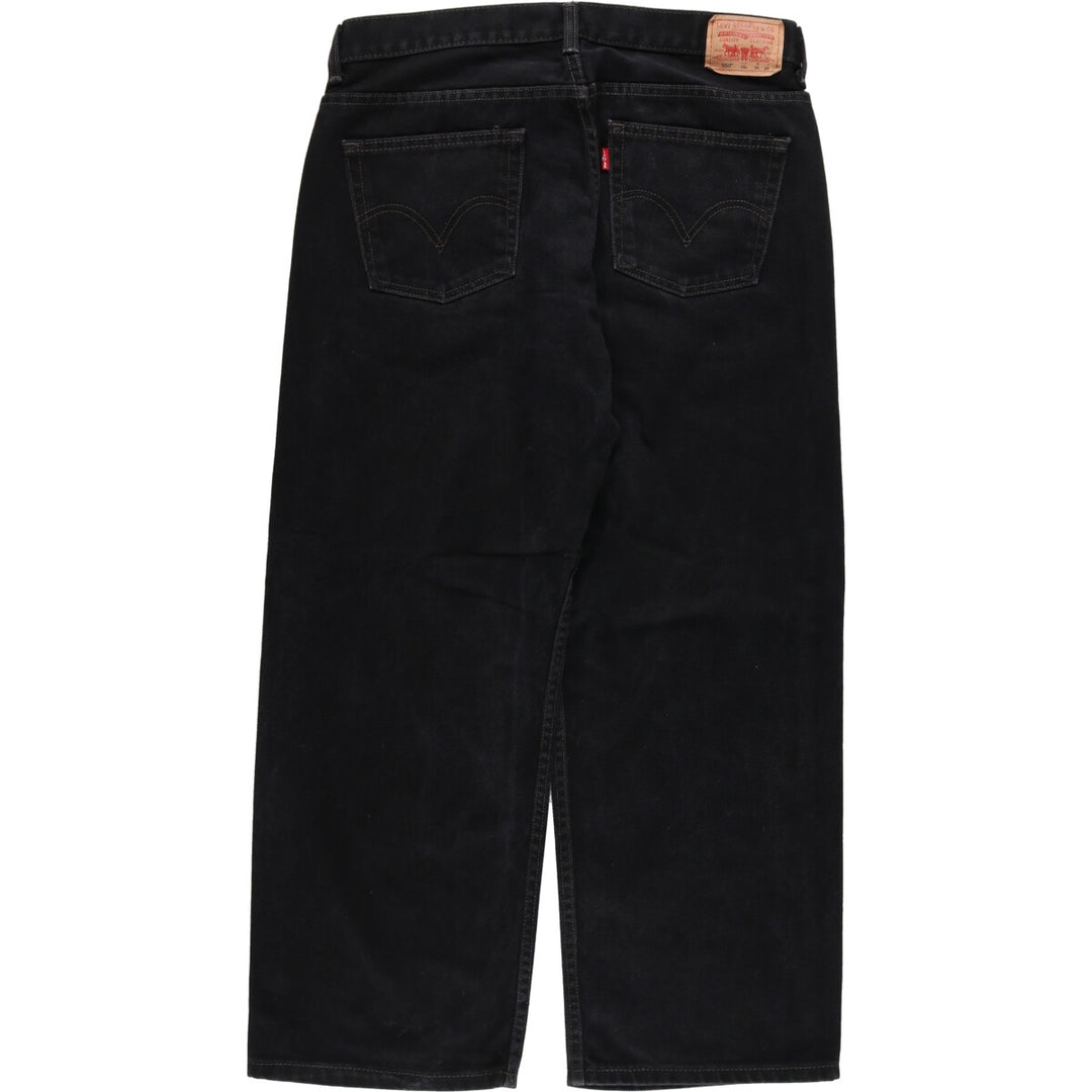 Levi's 550 RELAXED COUPE RELAX CORTE RELAJADO black denim tapered denim pants men's w33 equivalent / eaa460154