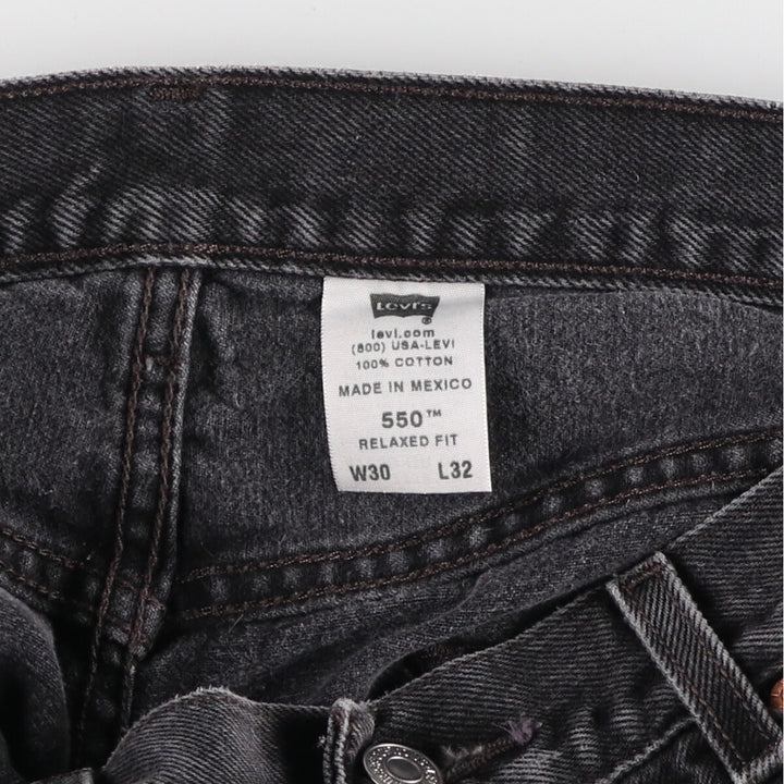 00'S Levi's 550 Relaxed Fit Black Denim Tapered Denim Pants Men's W30 equivalent / eaa460157