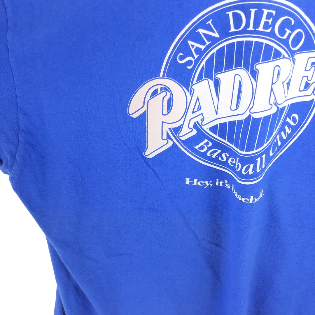 90'S Hanes BEEFY-T MLB SAN DIEGO PADRES Advertising T-shirt Made in USA Men's XL /eaa460173